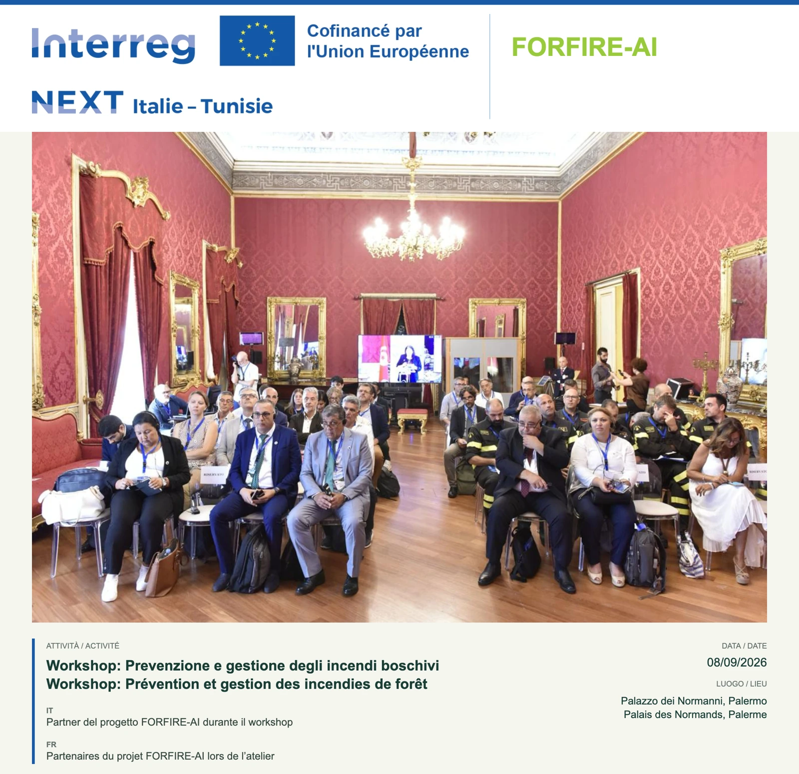 Partner del progetto FORFIRE-AI durante il workshop