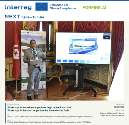 Prof. Ali Douik, Direttore della Scuola Nazionale di Ingegneria di Sousse (ENISo), partner del progetto FORFIRE-AI