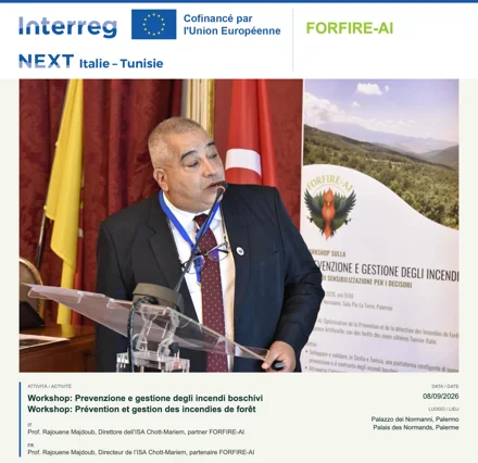 Prof. Rajouene Majdoub, Direttore dell’ISA Chott-Mariem, partner FORFIRE-AI